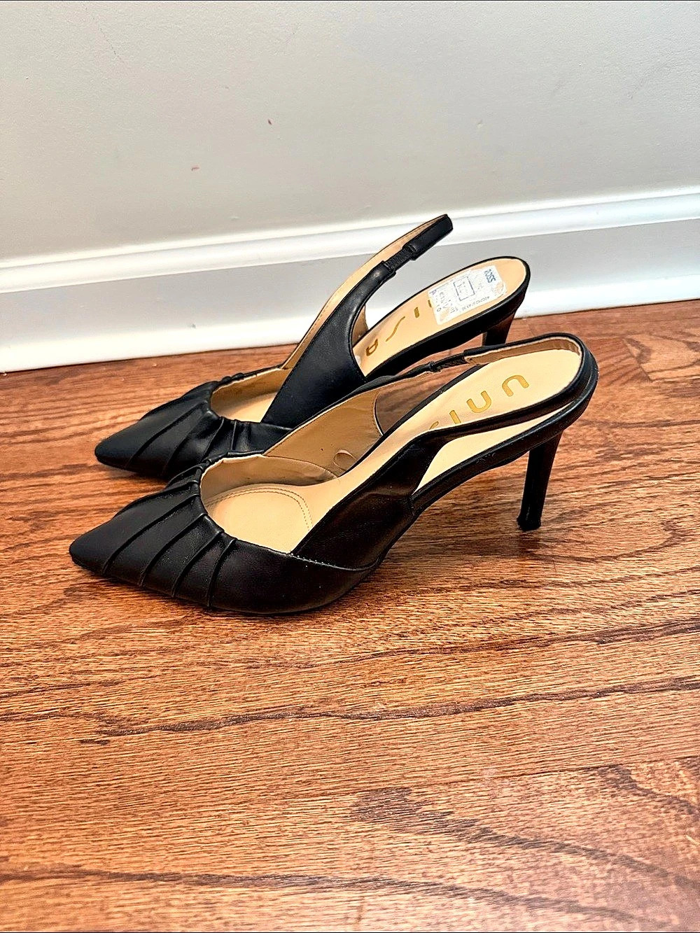 🥳 5 for $25 BUNDLE Unisa Black Pleated Pointed-Toe Slingback Heels US 7